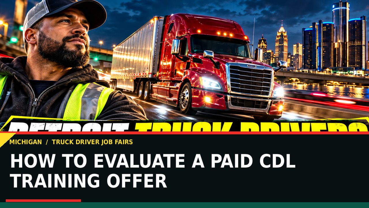 How to Evaluate a Paid CDL Training Offer